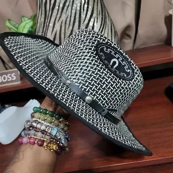 THE Golden West Leather trim Western Hat - Picture 7 of 9